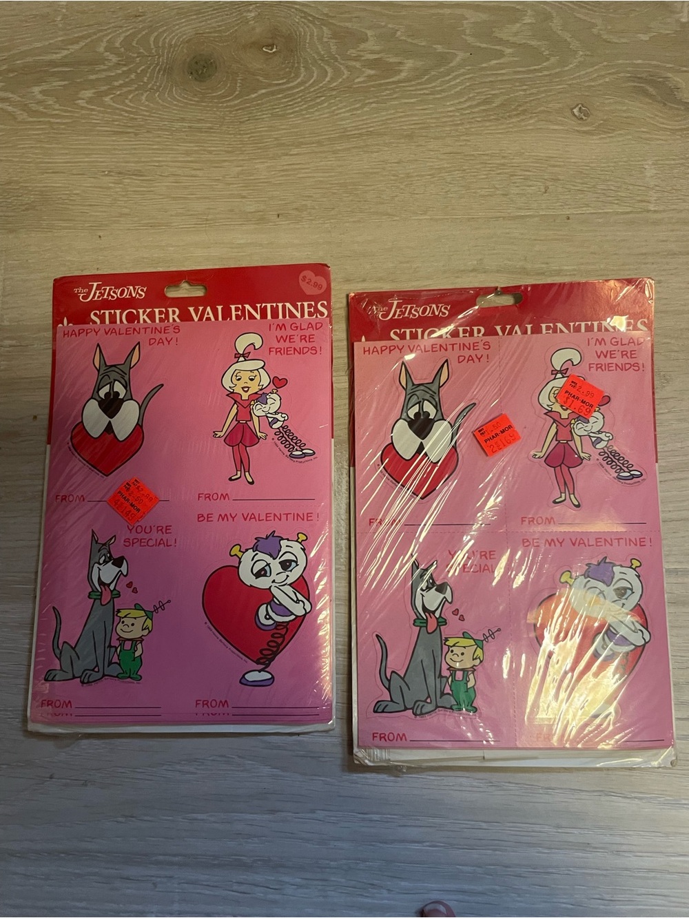 Vintage 1990 Gibson Greetings The Jetsons Sticker Valentines 20+20 Envelopes